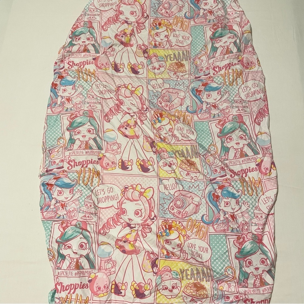 Shopkins Pink Fitted Bed Sheet 73” x 38”